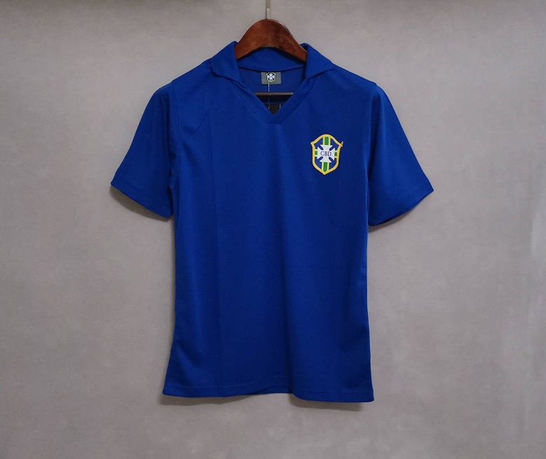 AAA Quality Brazil 1957 Away Blue Soccer Jersey